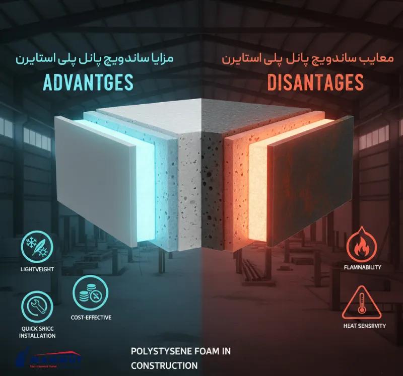 مزایا و معایب ساندویچ پانل پلی استایرن
